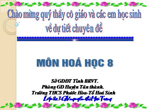 Bài 16. Phương trình hoá học