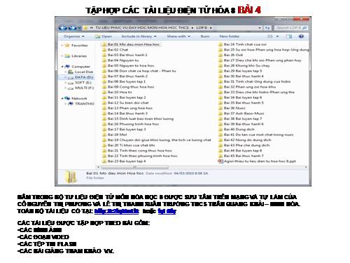 TẬP HỢP TƯ LIỆU HÓA 8 BÀI 4