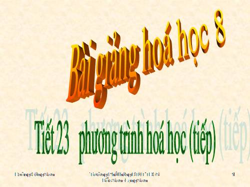Bài 16. Phương trình hoá học