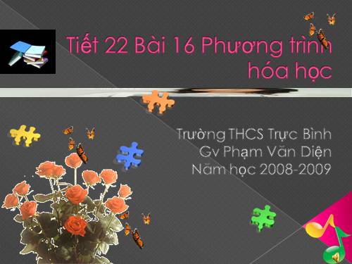 Bài 16. Phương trình hoá học