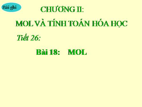 Bài 18. Mol