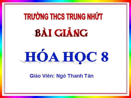 Bài 13. Phản ứng hoá học