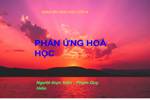 Bài 13. Phản ứng hoá học