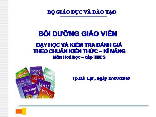 Kiểm tra- đánh giá theo chuẩn KTKN môn hóa THCS