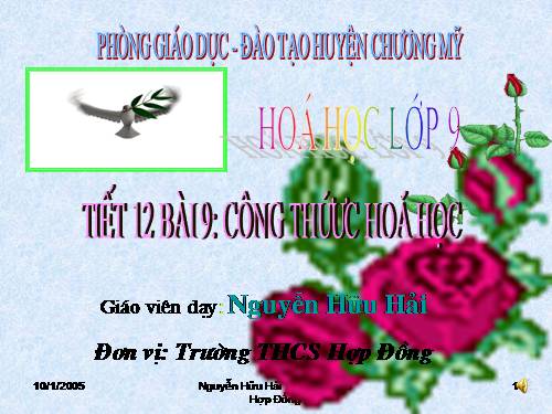 Bài 9. Công thức hoá học