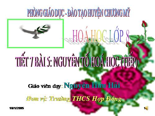 Bài 5. Nguyên tố hoá học