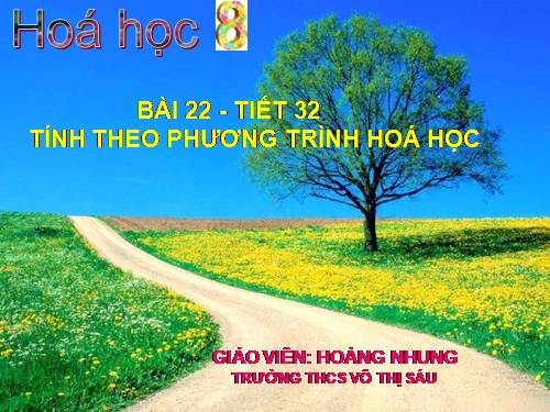 Bài 22. Tính theo phương trình hoá học