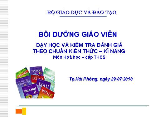 Chuấn kiến thức kỹ năng bộ môn hoá học