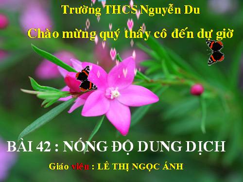 Bài 42. Nồng độ dung dịch