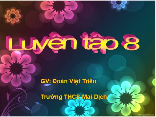 Bài 44. Bài luyện tập 8