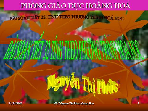 Bài 22. Tính theo phương trình hoá học