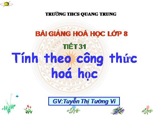 Bài 21. Tính theo công thức hoá học