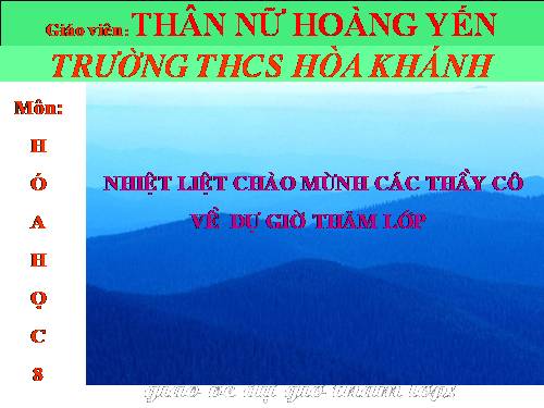 Bài 16. Phương trình hoá học