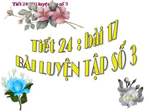 Bài 17. Bài luyện tập 3