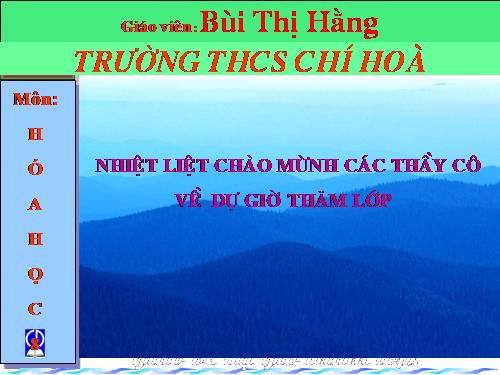 Bài 16. Phương trình hoá học