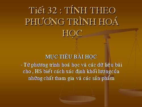 Bài 22. Tính theo phương trình hoá học