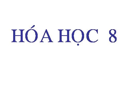 giao án phương trình hóa học 8