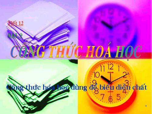 Bài 9. Công thức hoá học
