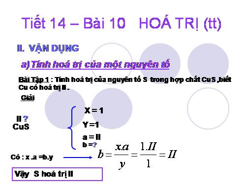 Bài 10. Hoá trị