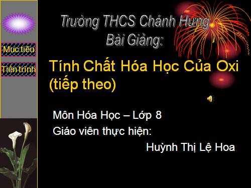 Tính chất hóa học của õi