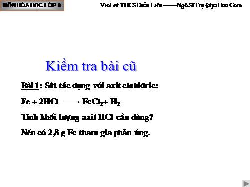 Bài 22. Tính theo phương trình hoá học