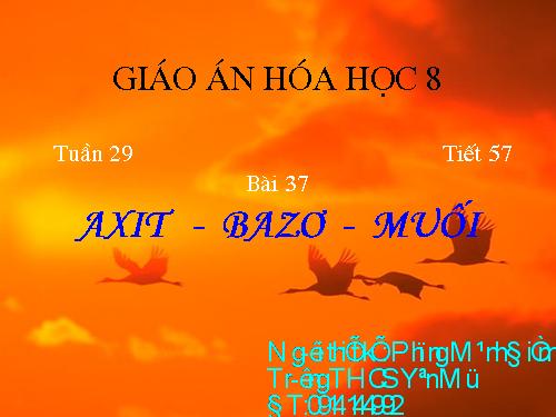 Bài 37. Axit - Bazơ - Muối