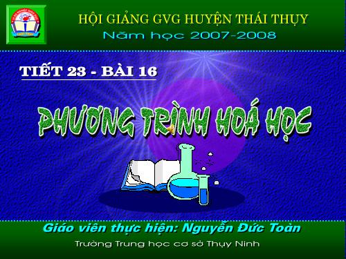 Bài 16. Phương trình hoá học