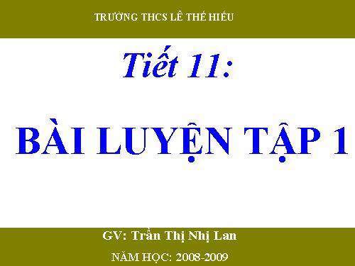 Bài 8. Bài luyện tập 1