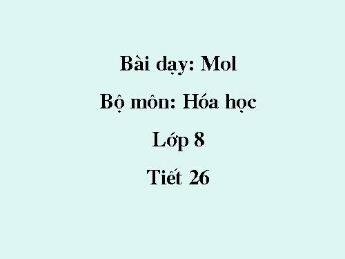 Bài 18. Mol