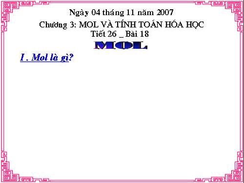 Bài 18. Mol