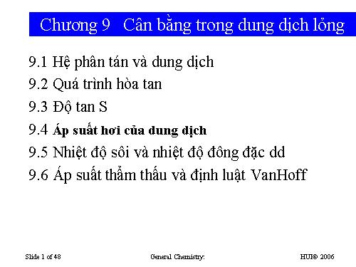 cân bằng trong dung dịch lỏng