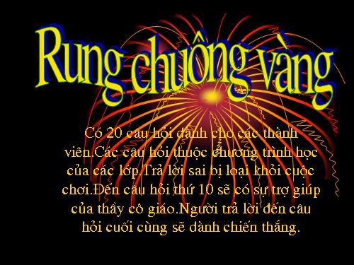 Sân chơi Rung chuông vàng THCS cực hót