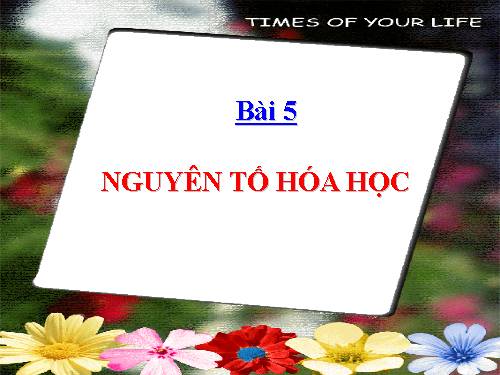 Bài 5. Nguyên tố hoá học