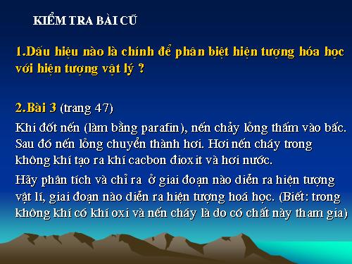 Bài 13. Phản ứng hoá học