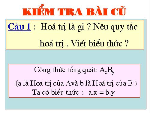 Bài 10. Hoá trị