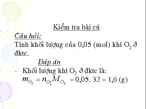 Bài 20. Tỉ khối của chất khí