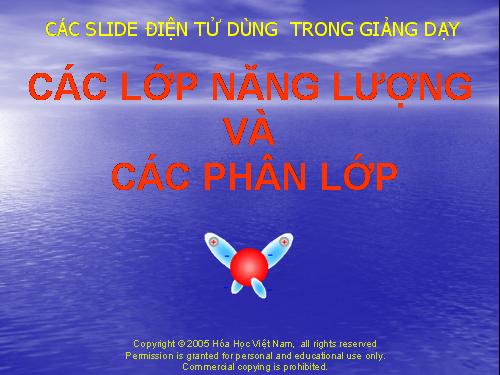 Các lớp năng lượng và các phân lớp