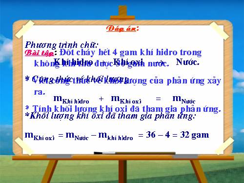 Bài 16. Phương trình hoá học