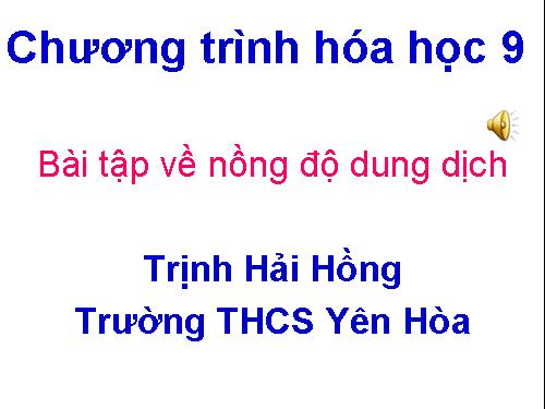 nồng độ phần trăm