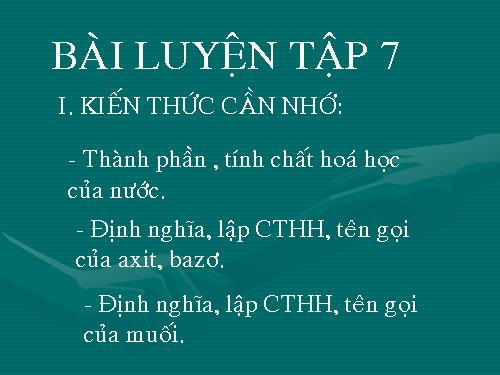 Bài 38. Bài luyện tập 7