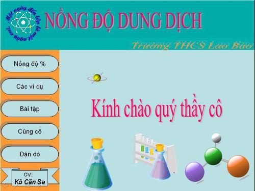 Bài 42. Nồng độ dung dịch