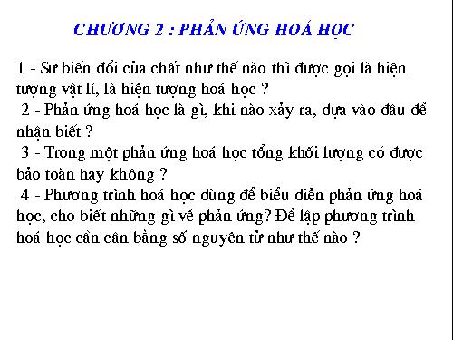 Bài 12. Sự biến đổi chất