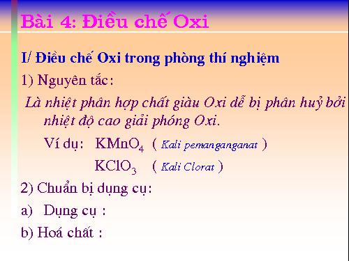 Bài 27. Điều chế khí oxi - Phản ứng phân huỷ