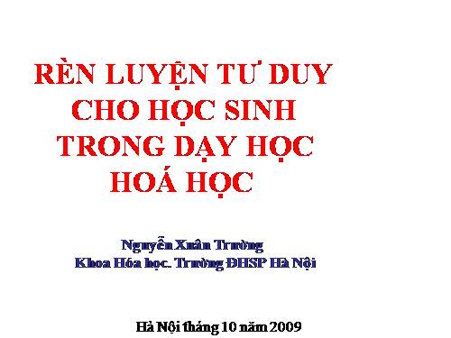 Rèn tư duy HS qua BTTN