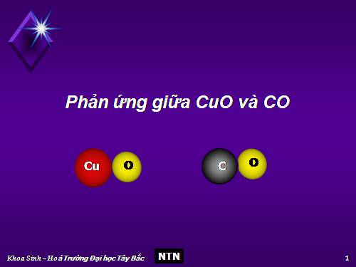 Thi nghiem 27- Phản ứng giữa CuO và CO