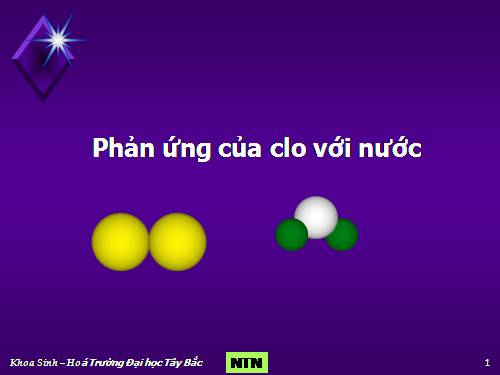 Thi nghiem 26- Phản ứng của clo với nước