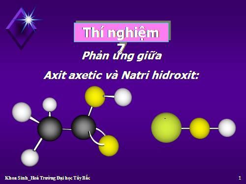 Thi nghiem 7-Axit axetic và Natri hidroxit