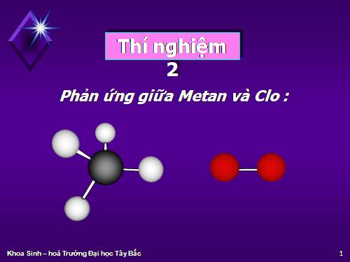 Thi nghiem 2-Phản ứng giữa Metan và Clo