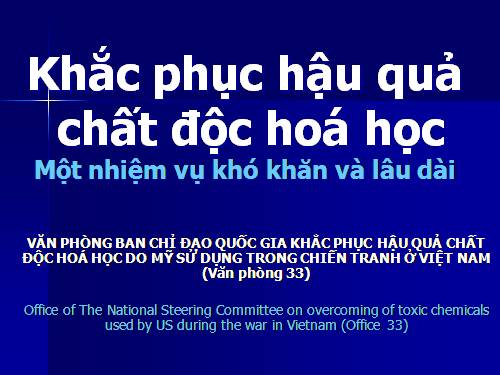 Chất độc Hóa học  Report-0409.ppt