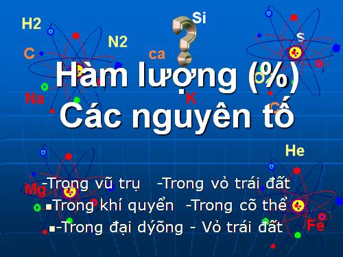 Hàm lượng các nguyên tố HH.ppt